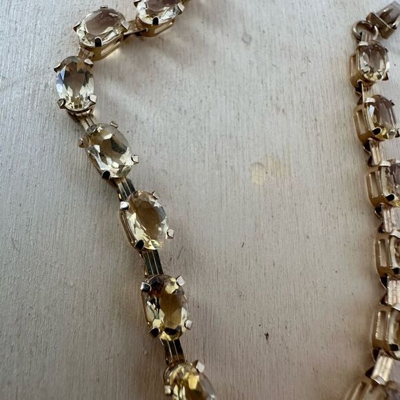 Vintage Elegant 10k Gold Citrine Tennis Bracelet - Picture 2 of 11